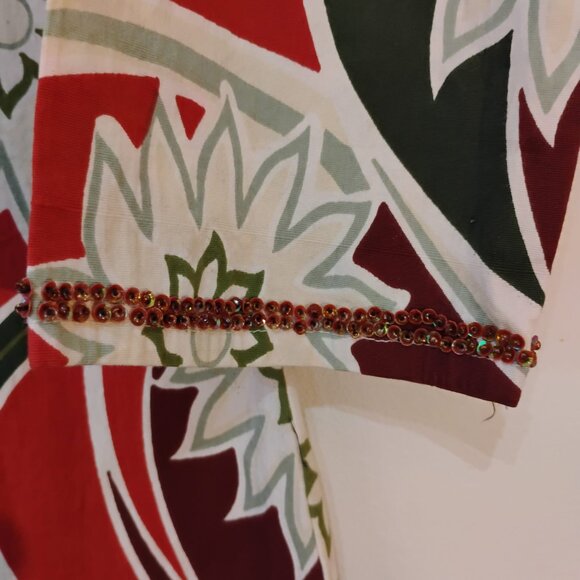 Boho floral print dress, M (12), A-line, fall colors. - Picture 5 of 8